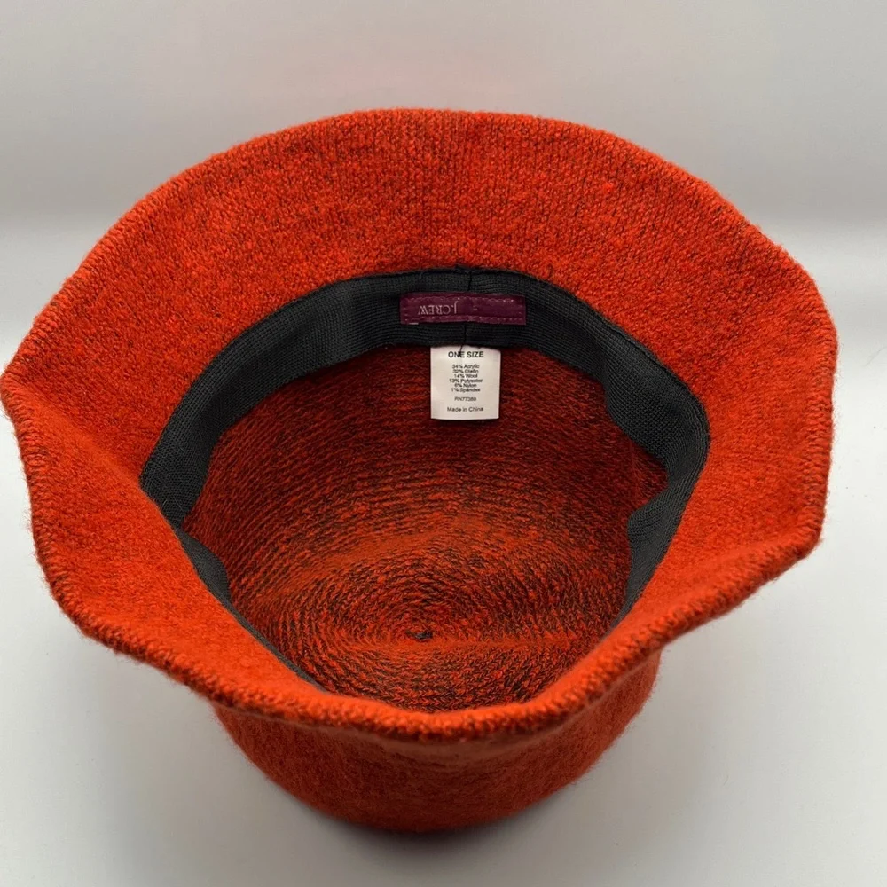 J. Crew Burnt Orange Wool-Blend Bucket Hat